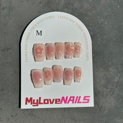 Petal Ombre (Gradient pink, flowers)