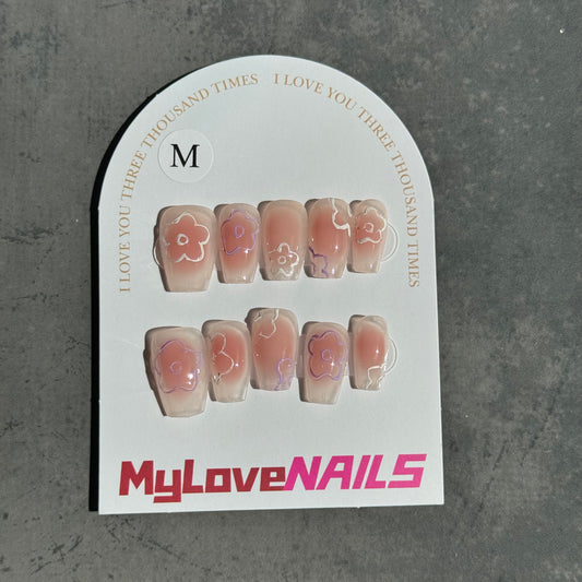 Petal Ombre (Gradient pink, flowers)